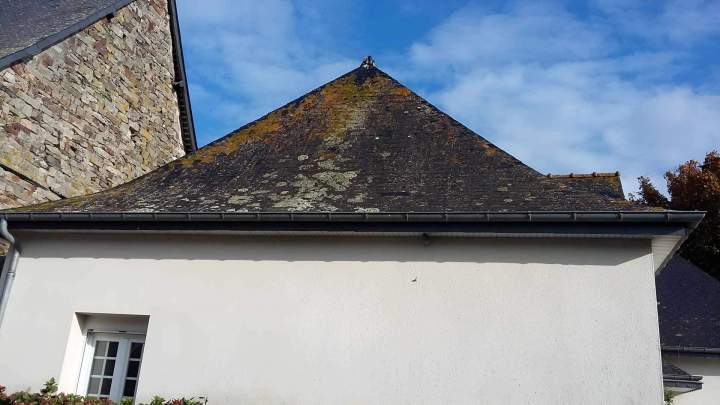 Avant nettoyage toiture Étrelles